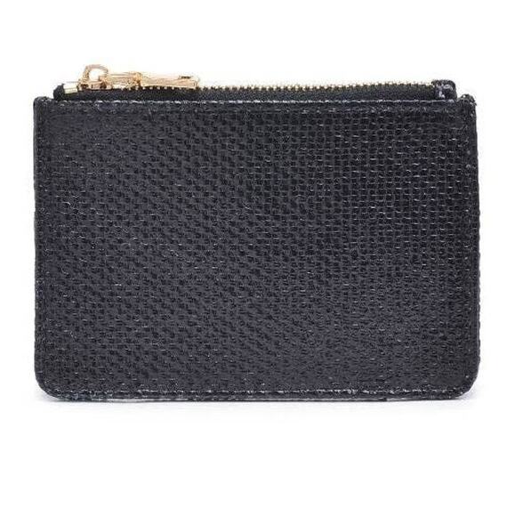Afina Card Holder Slim Wallet Black Snake Print - Picture 2 of 6